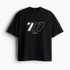 777 BLACK OVERSIZED  FIT TESS