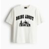 BRINO ABOUT WHITE  OVERSIZED FIT TEES