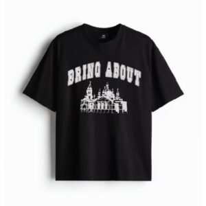 BRINO ABOUT  BLACK OVERSIZED FIT TEES