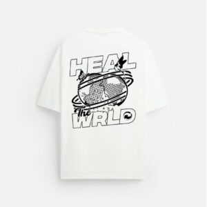 HEAL WRLD OVERSIZED FIT TEES WITHE