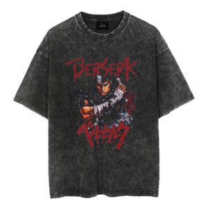 "Retro Black Oversized T-Shirt with Bold Anime Character Print