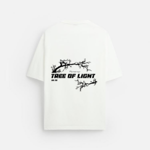 "Tree of Light Signature Oversized T-Shirt White | SS25 Collection – Twoois"