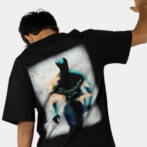 ^Black Oversized T-Shirt – Shadow Art Signature Edition