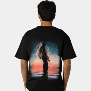 ^Black Oversized Tees – Shadow Art Signature Edition